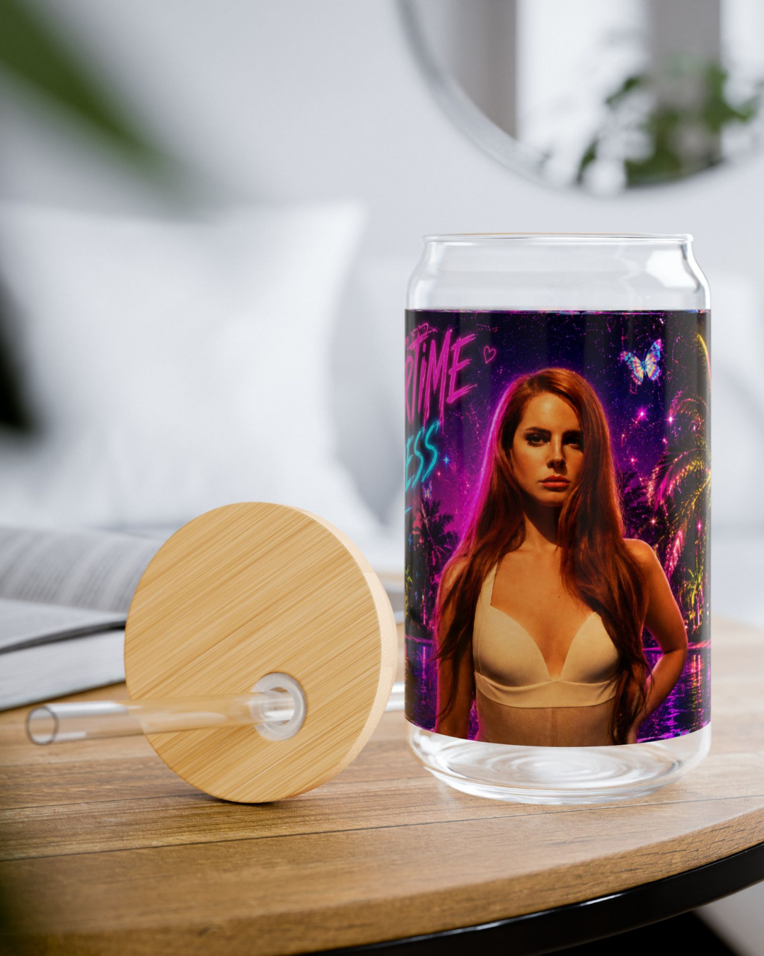 Lana Del Rey — Neon Palm Tree Dreams | 16oz Glass Can
