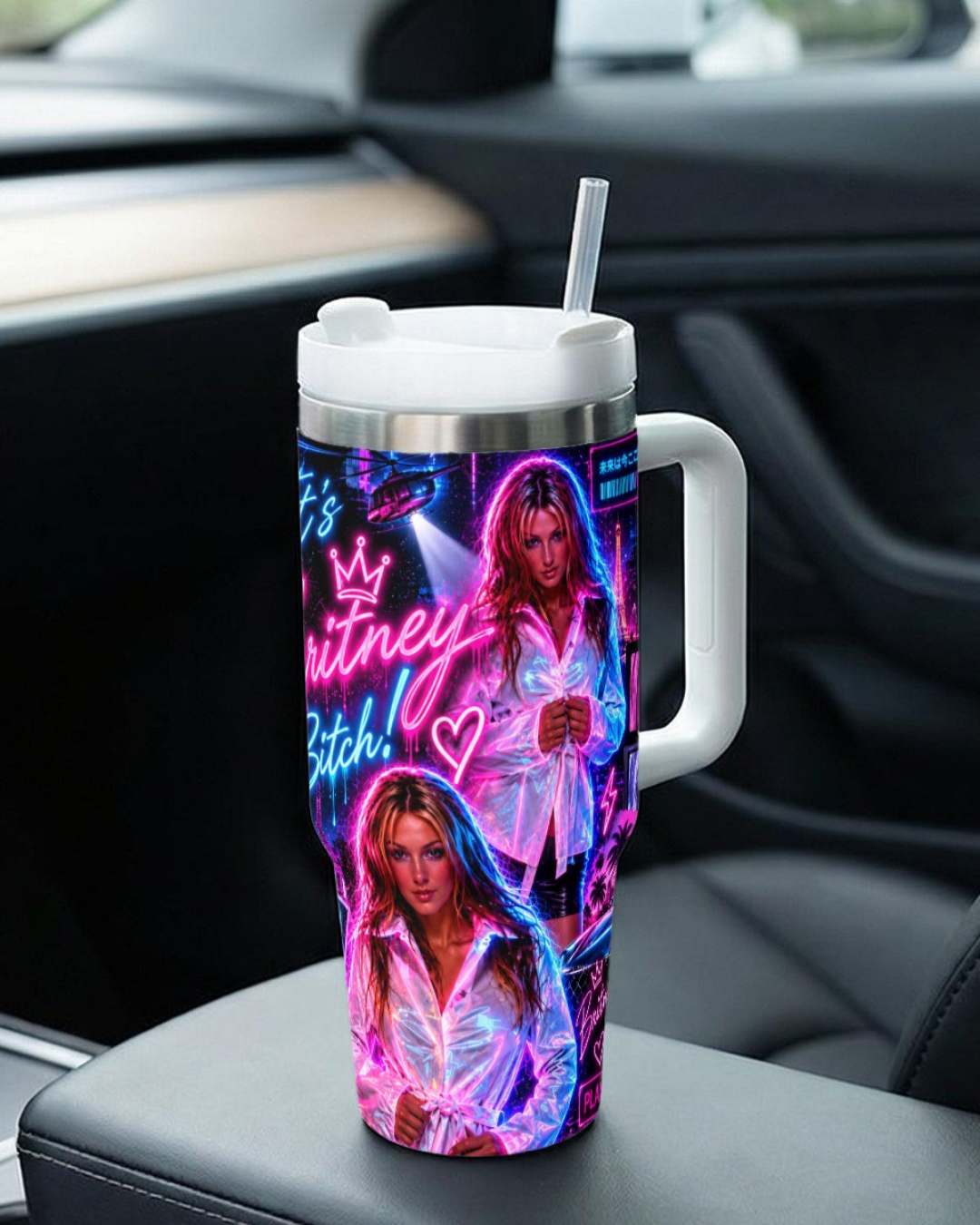 Britney Spears —  Live and More Remix | 40oz Tumbler With Handle