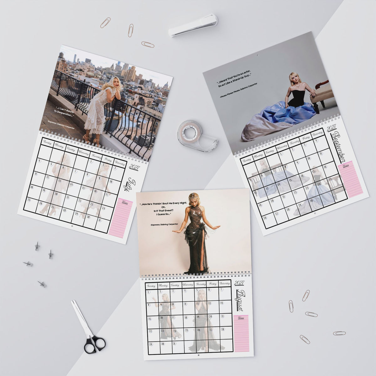 Sabrina Carpenter 2027 Wall Calendar | 12-Month Calendar