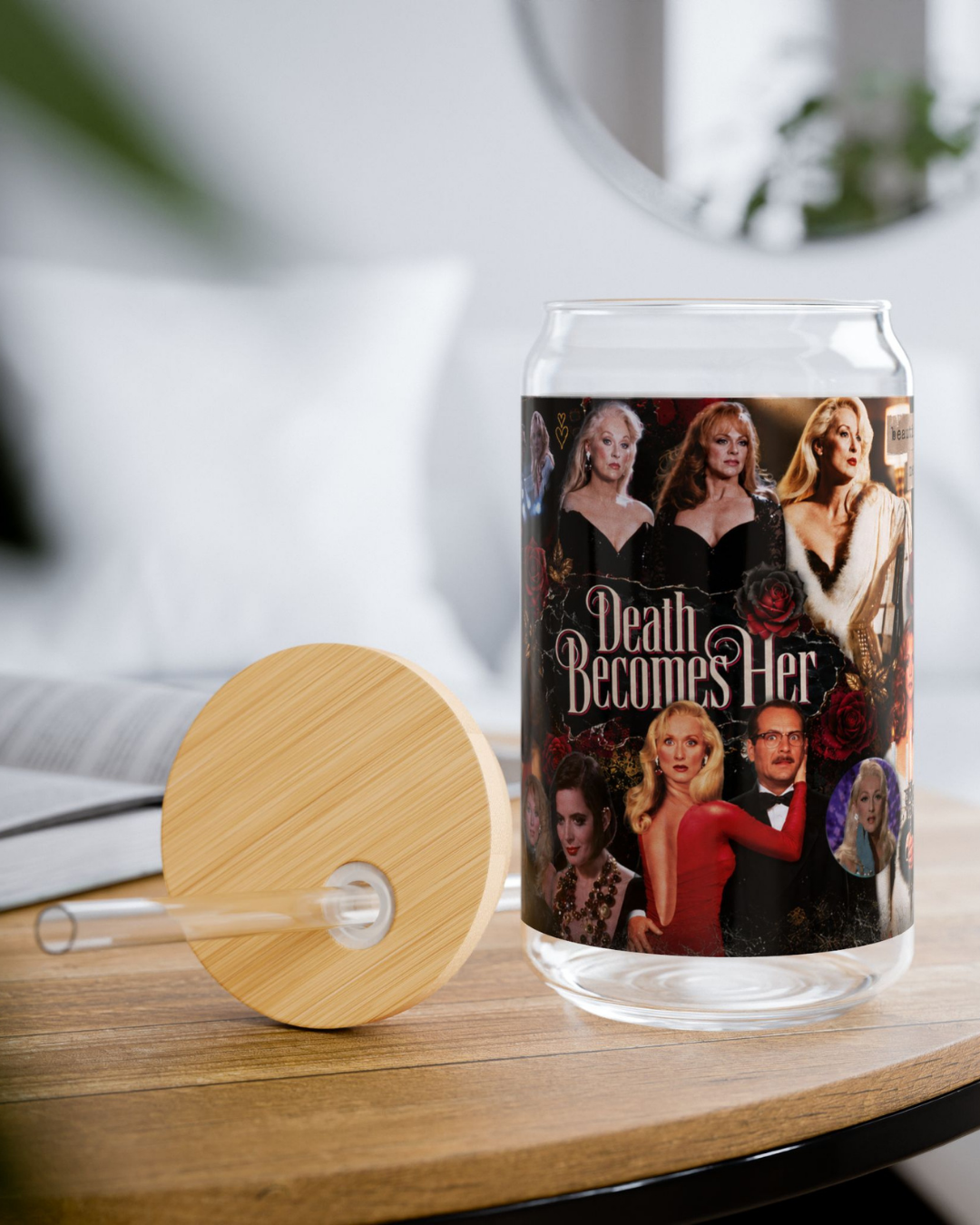 Death Becomes Her — Fatal Vanity Scrapbook | 16oz Glass Can