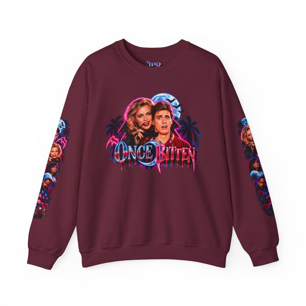 Once Bitten — Neon Fangs & Palm Trees | Sweatshirt