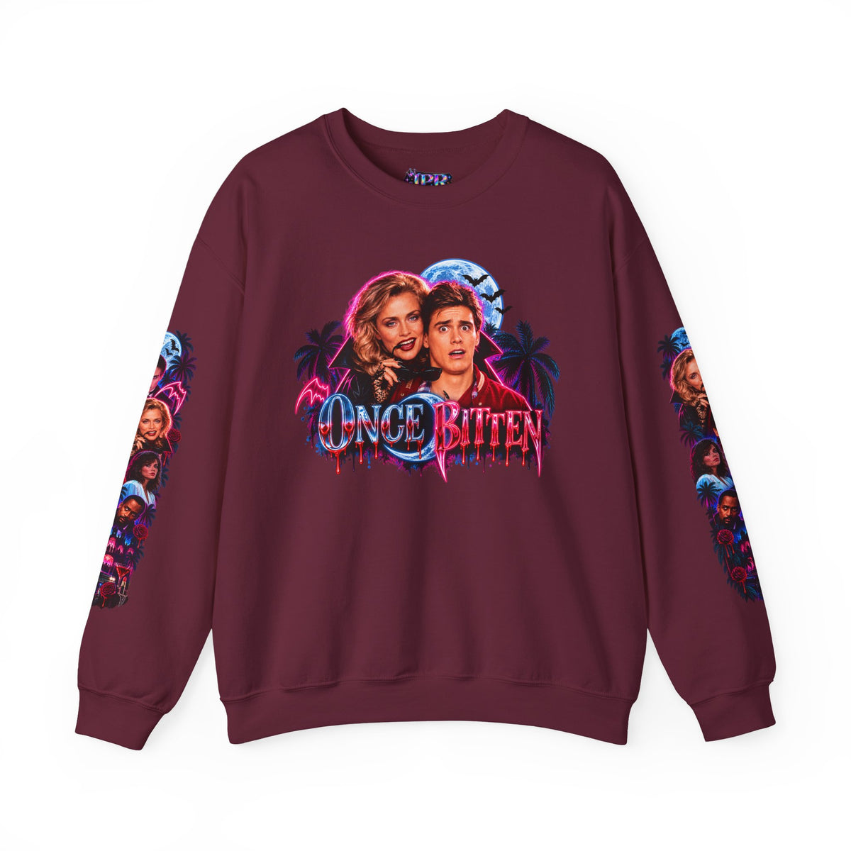 Once Bitten — Neon Fangs & Palm Trees | Sweatshirt