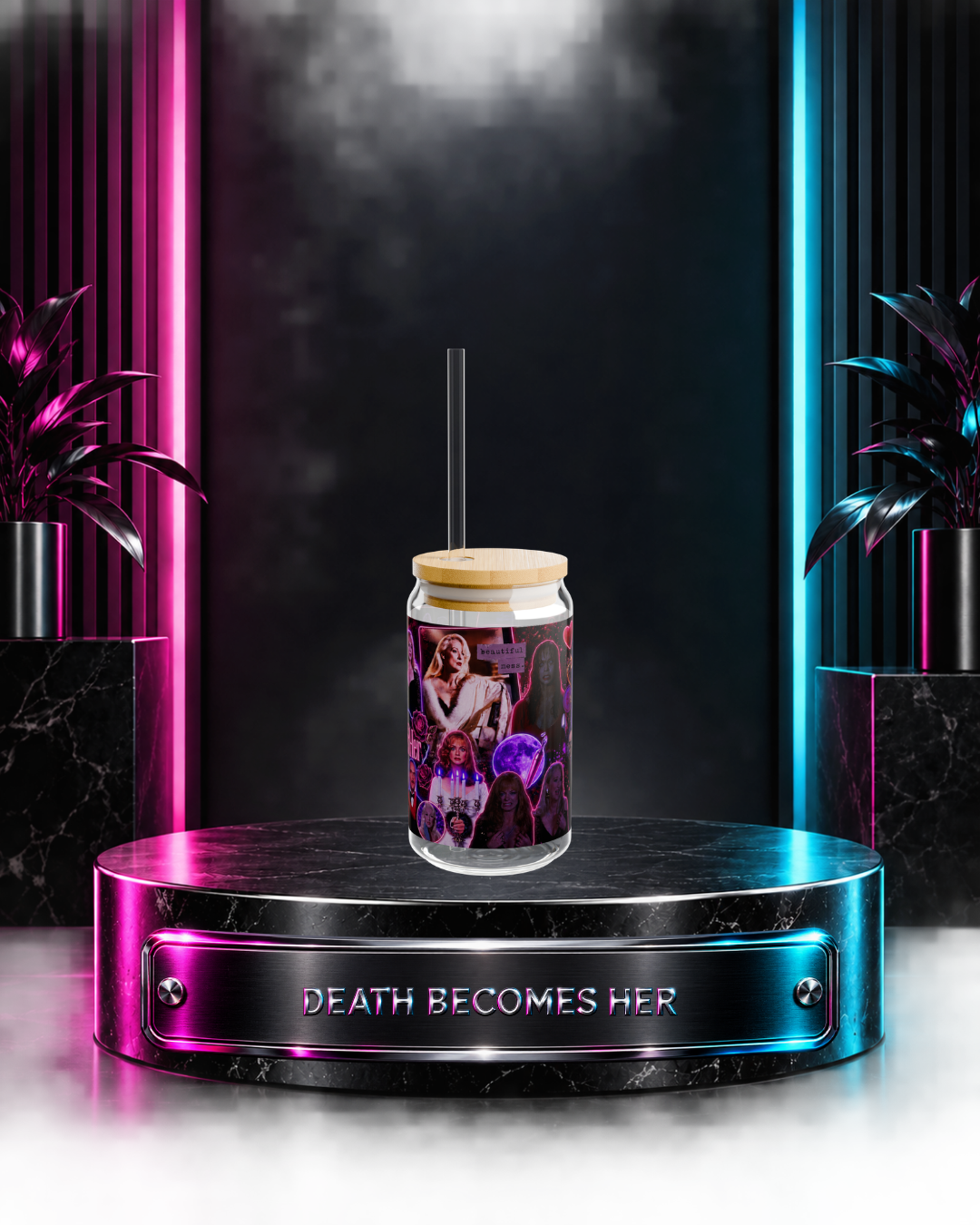 Death Becomes Her — Beautiful Mess | 16oz Glass Can