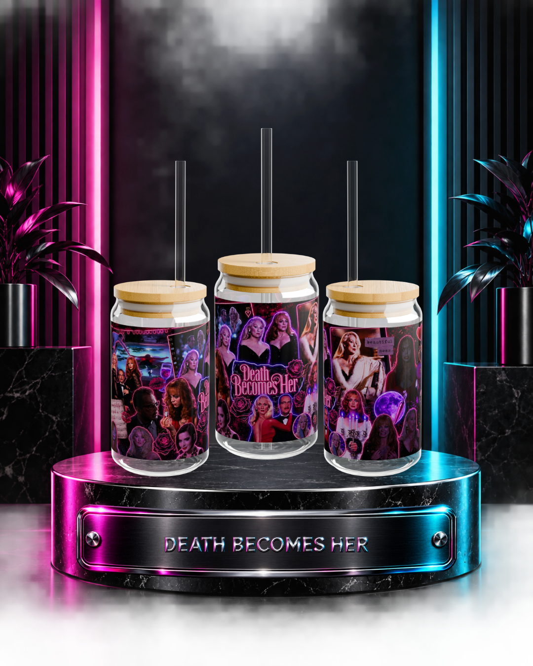 Death Becomes Her — Beautiful Mess | 16oz Glass Can