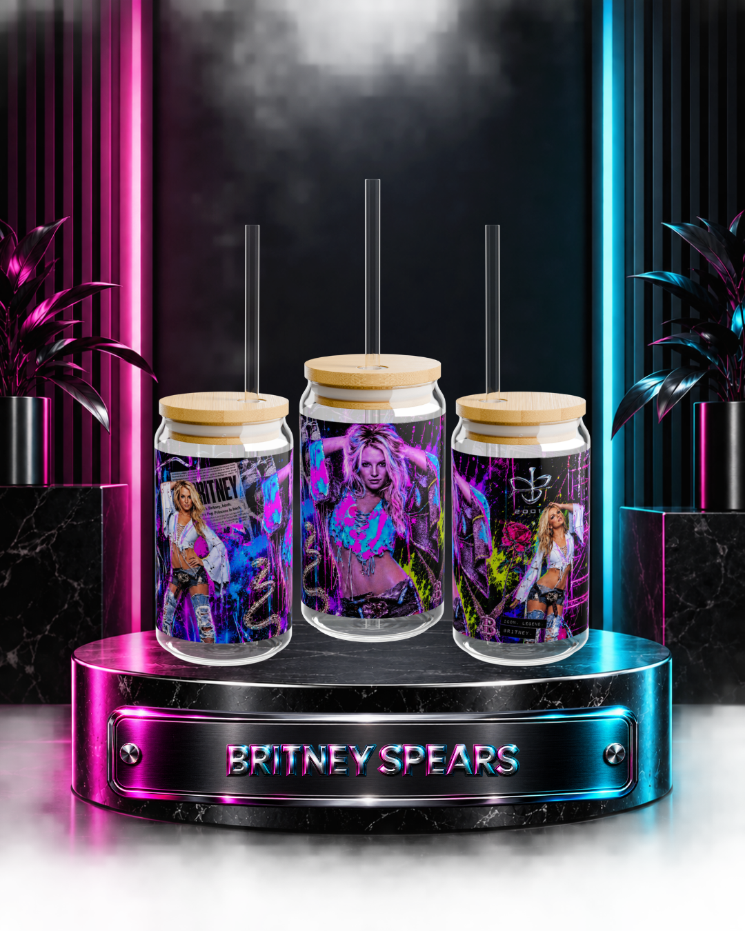 Britney Spears — Neon Rebellion | 16oz Glass Can