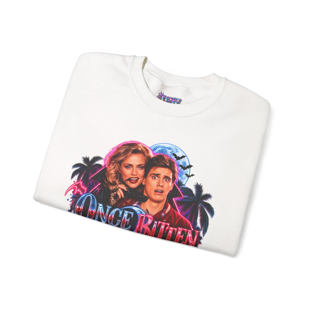 Once Bitten — Neon Fangs & Palm Trees | Sweatshirt