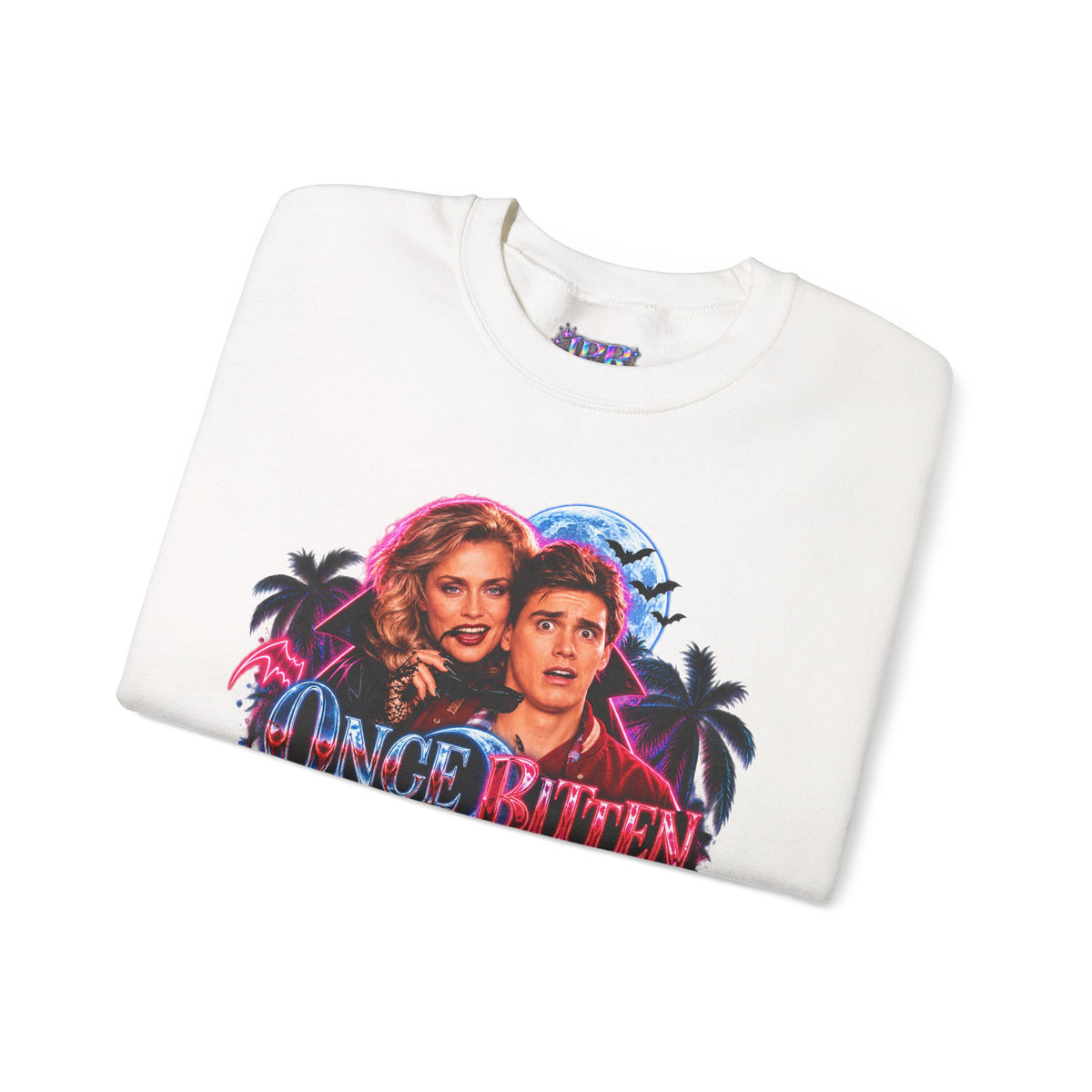 Once Bitten — Neon Fangs & Palm Trees | Sweatshirt