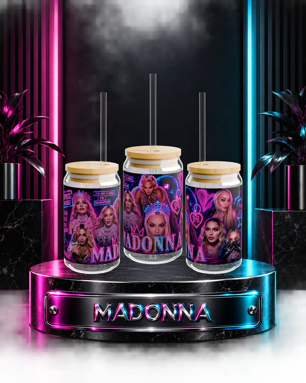 Madonna — Ultraviolet Icon | 16oz Glass Can