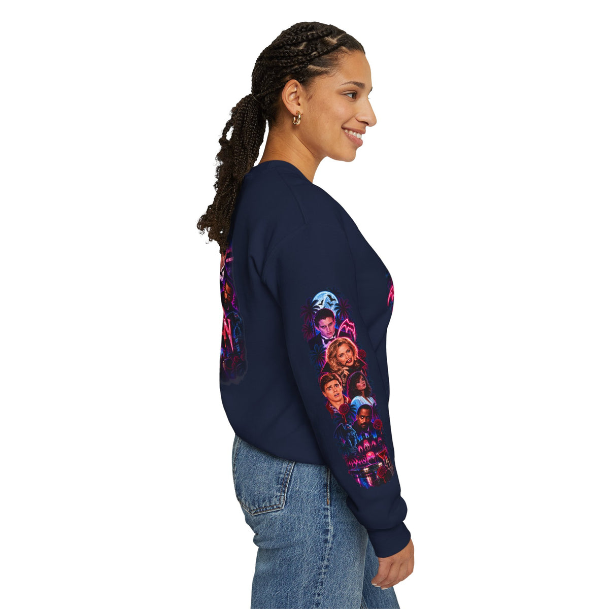 Once Bitten — Neon Fangs & Palm Trees | Sweatshirt