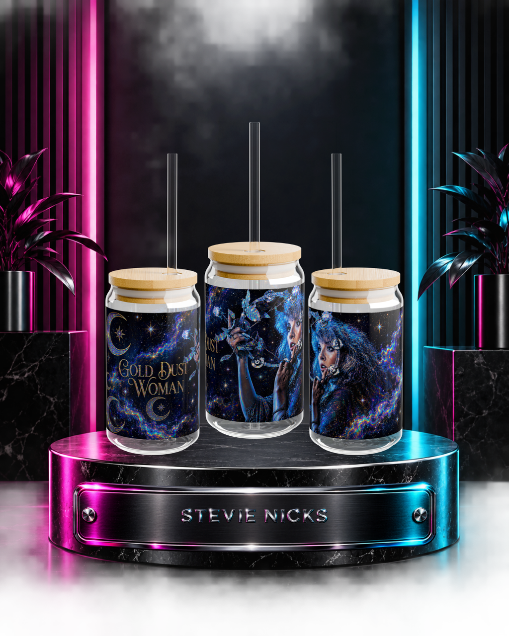 Stevie Nicks — Gold Dust Galaxy | 16oz Glass Can