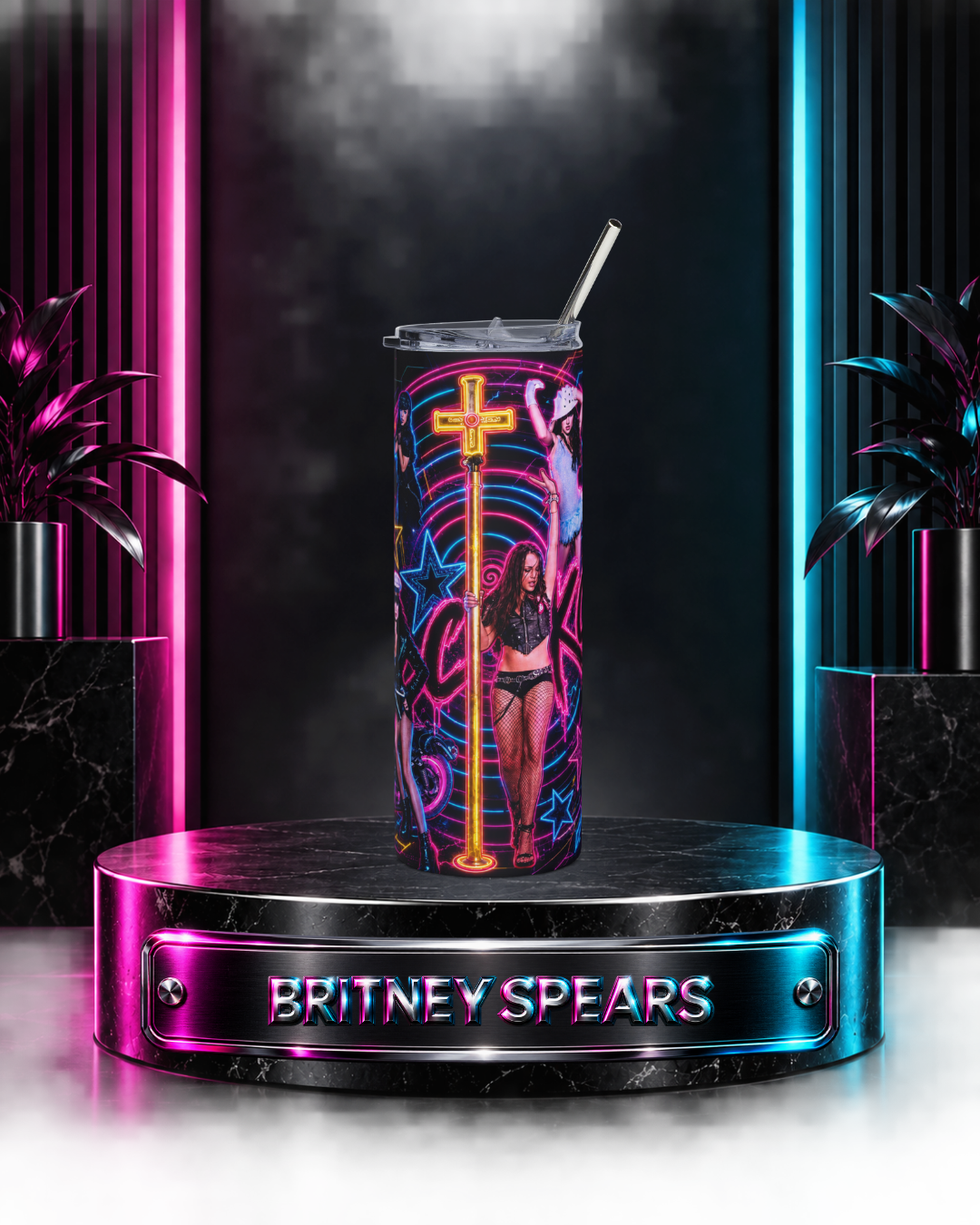 Britney Spears — Gimme More Neon Blackout | 20oz Tumbler