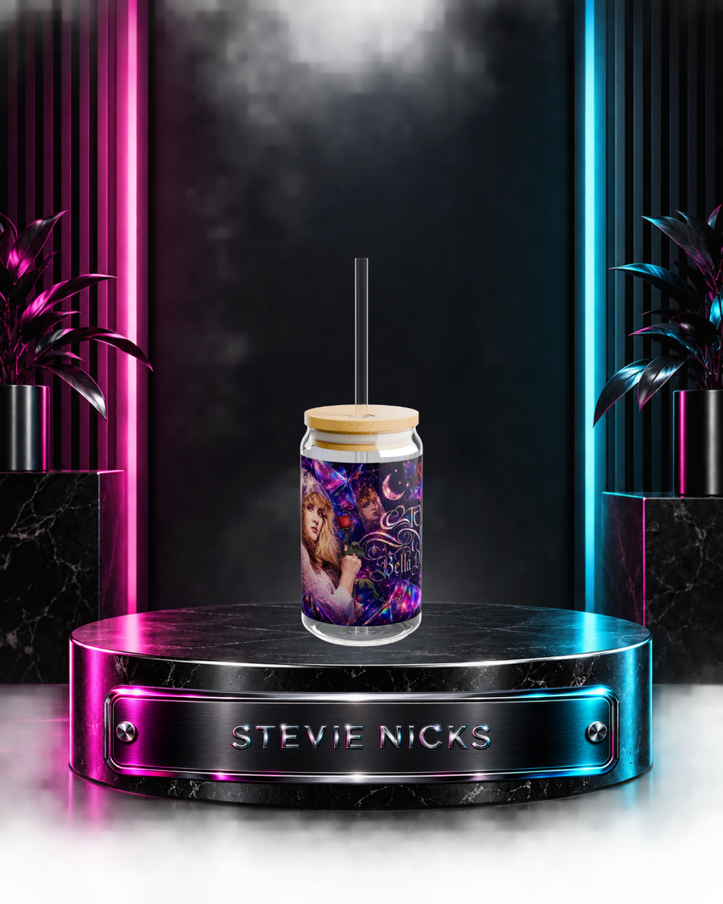 Stevie Nicks — Pink Crystal Visions | 16oz Glass Can