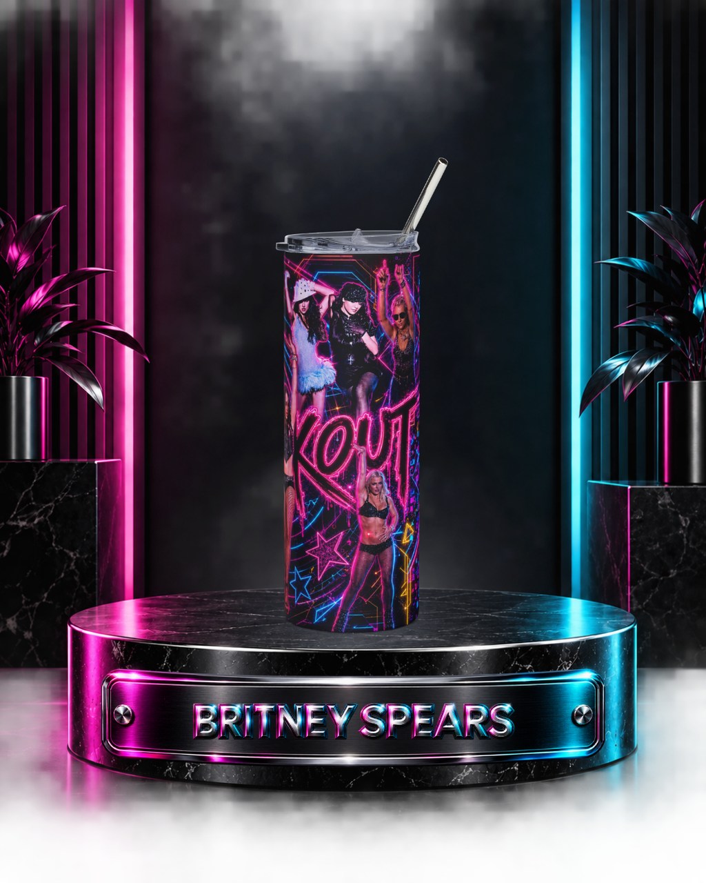 Britney Spears — Gimme More Neon Blackout | 20oz Tumbler