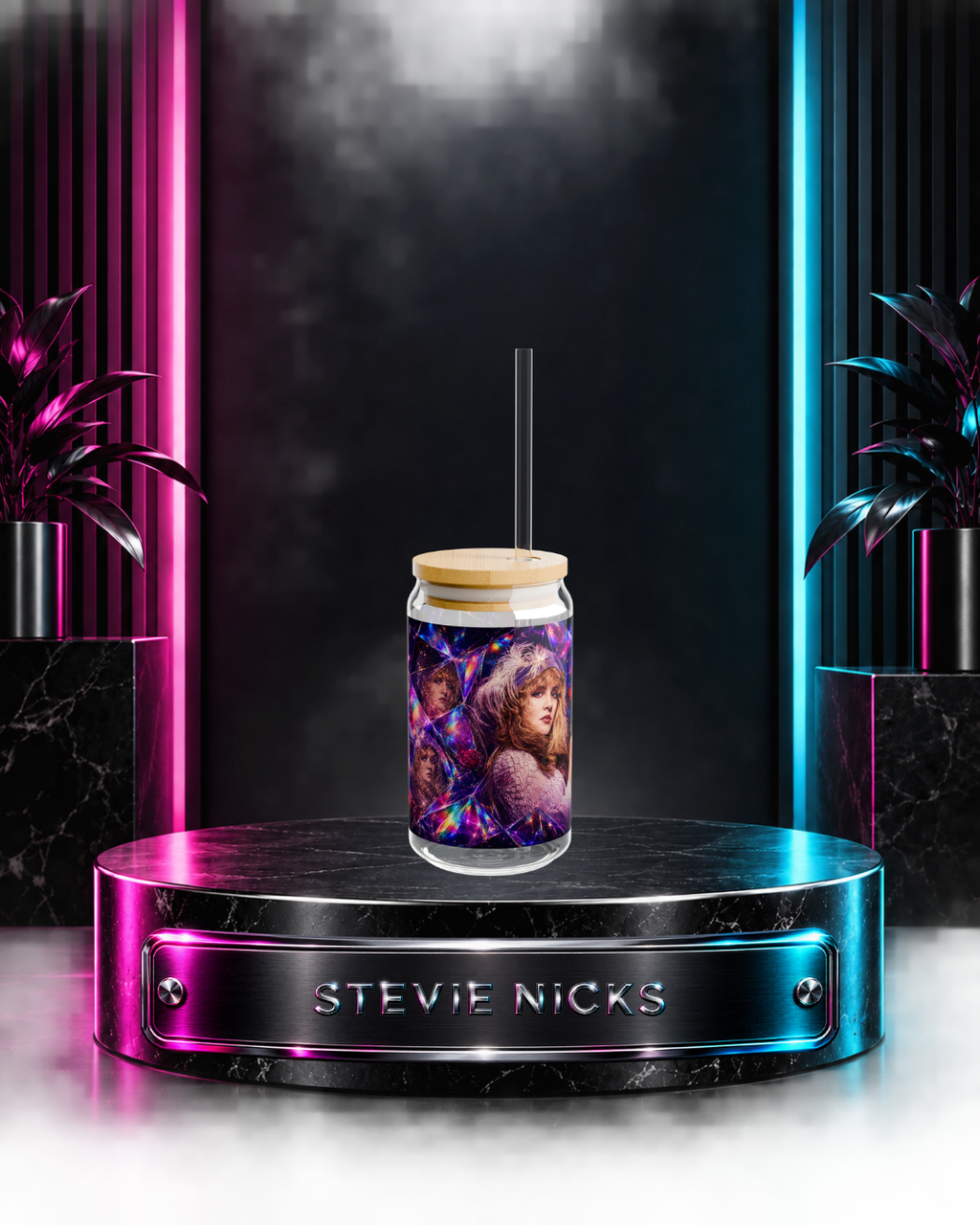 Stevie Nicks — Pink Crystal Visions | 16oz Glass Can