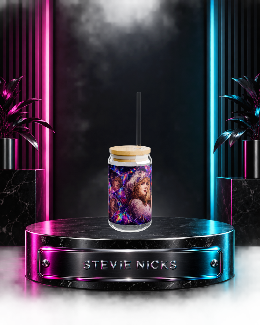 Stevie Nicks — Pink Crystal Visions | 16oz Glass Can
