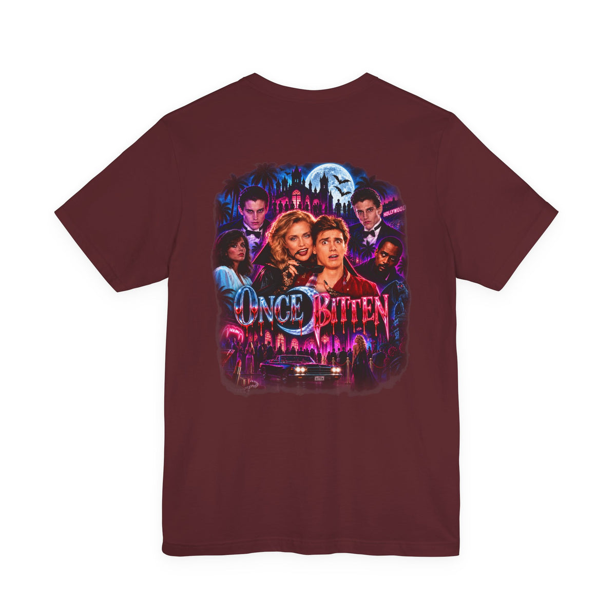 Once Bitten — Neon Fangs & Palm Trees | T-Shirt