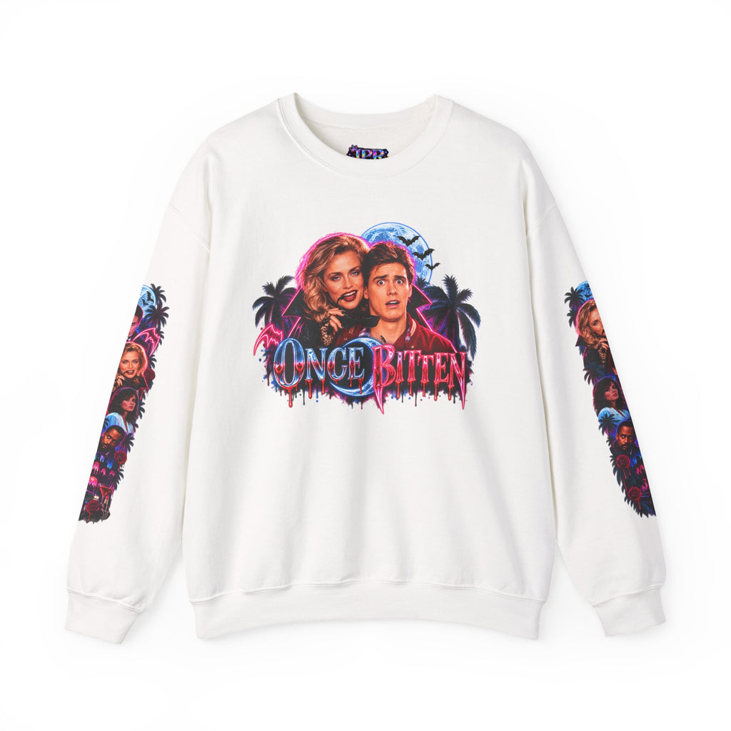 Once Bitten — Neon Fangs & Palm Trees | Sweatshirt
