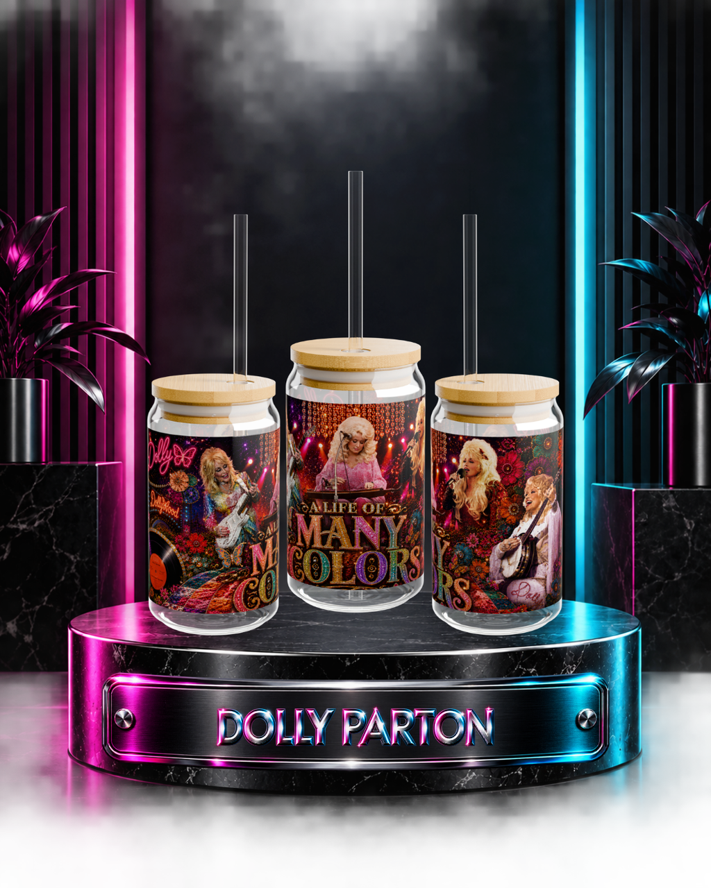 Dolly Parton — A Life Of Many Colors | 16oz Glass Can