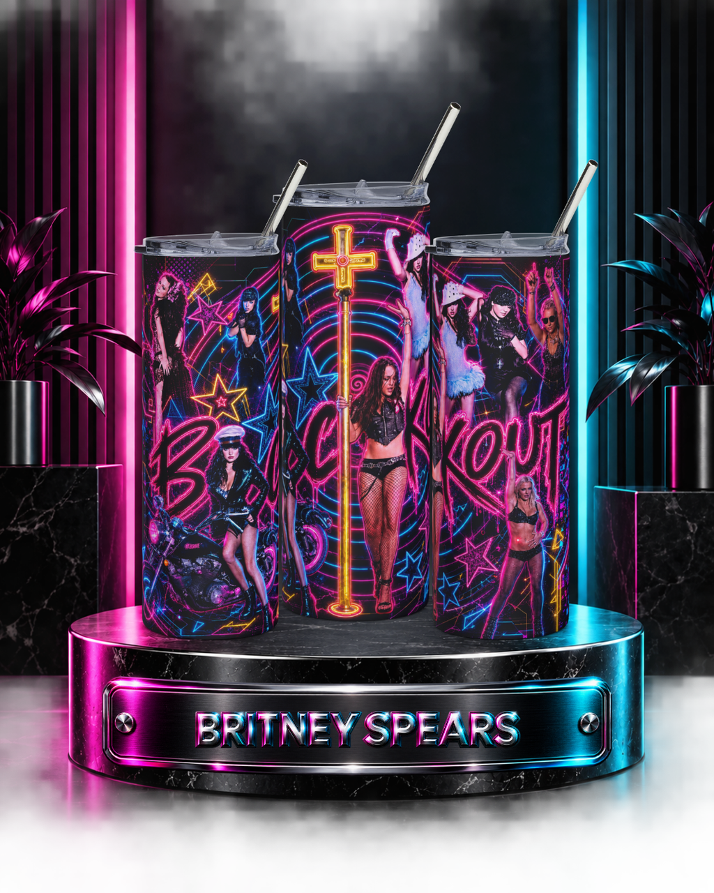Britney Spears — Gimme More Neon Blackout | 20oz Tumbler