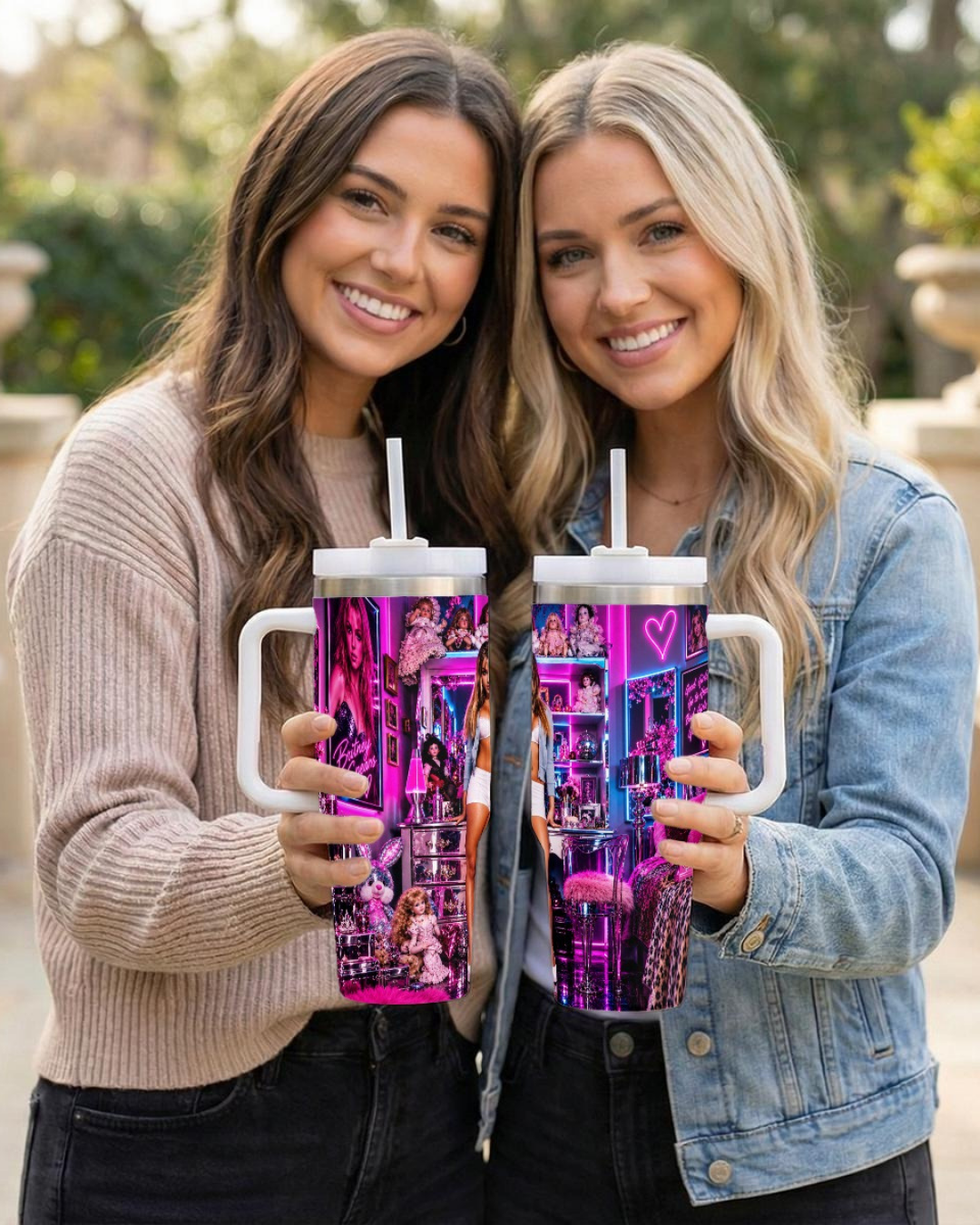 Britney Spears — Y2K Neon Bedroom | 40oz Tumbler with Handle