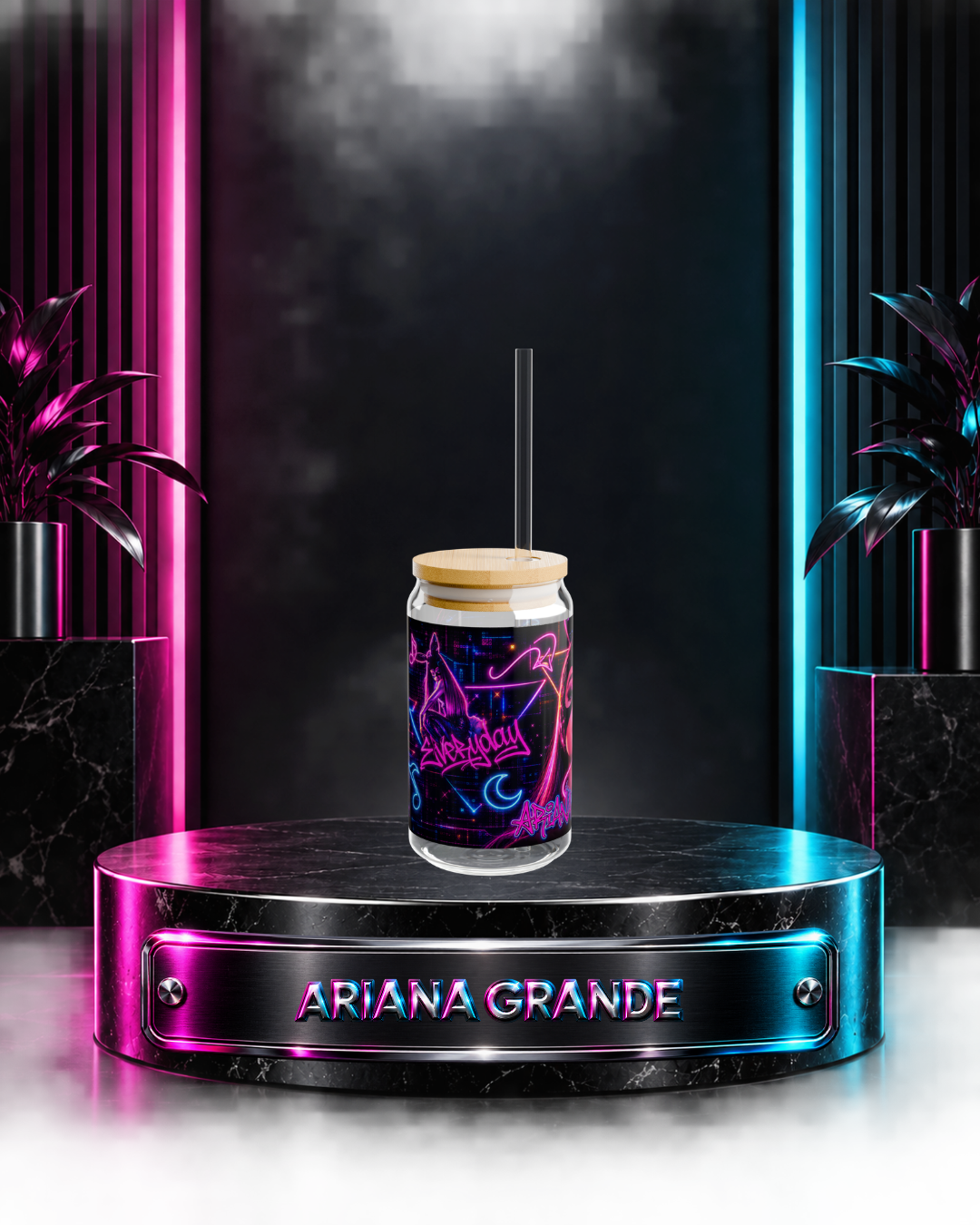 Ariana Grande — Dangerous Woman Neon | 16oz Glass Can