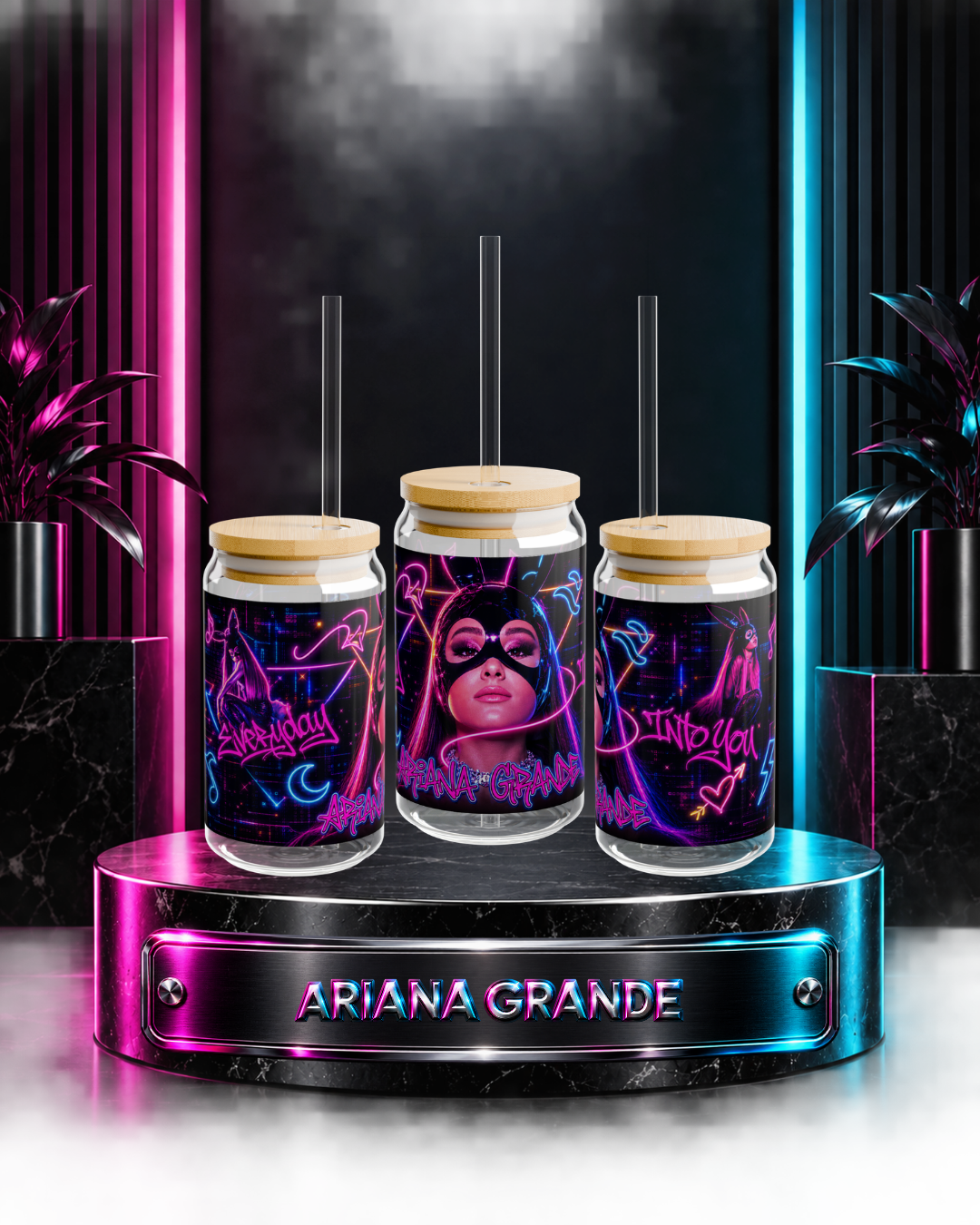 Ariana Grande — Dangerous Woman Neon | 16oz Glass Can