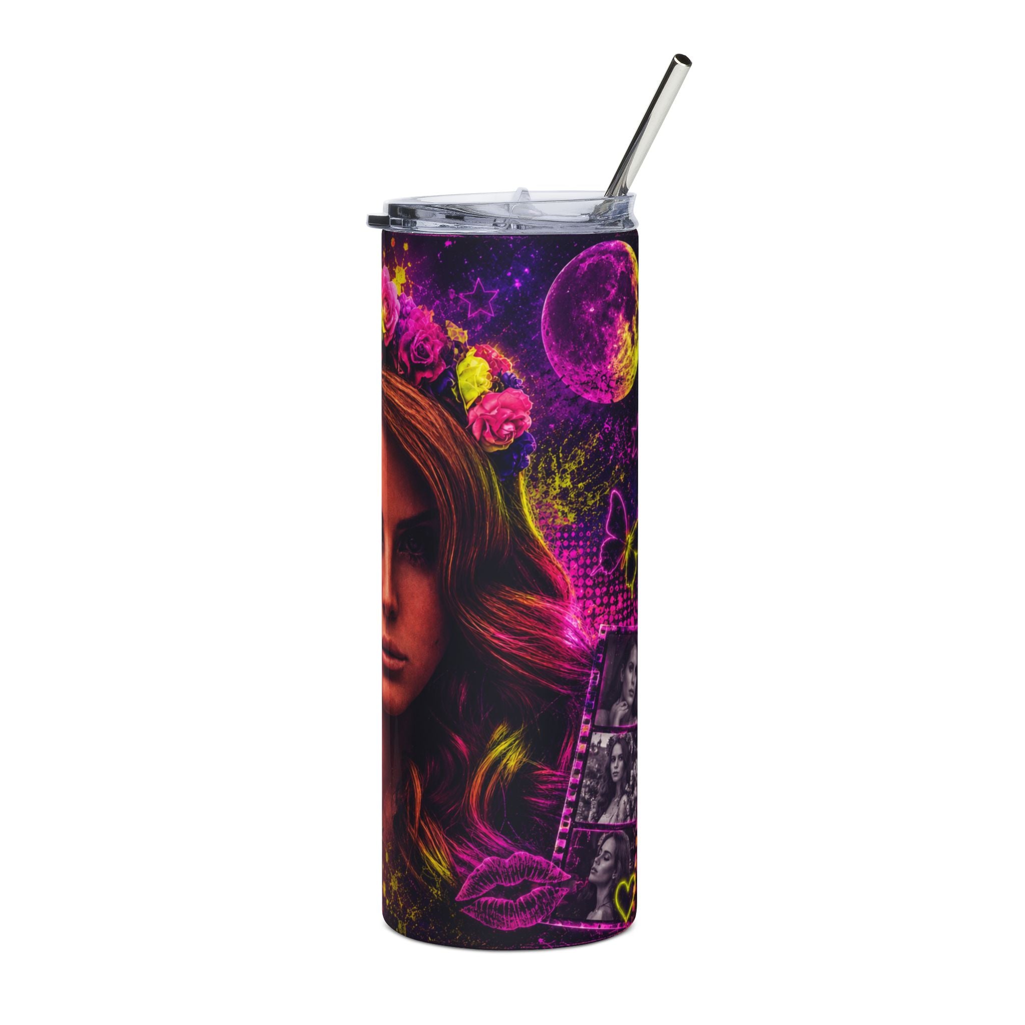 Lana Del Rey — Electric Neon Floral 20oz Tumbler