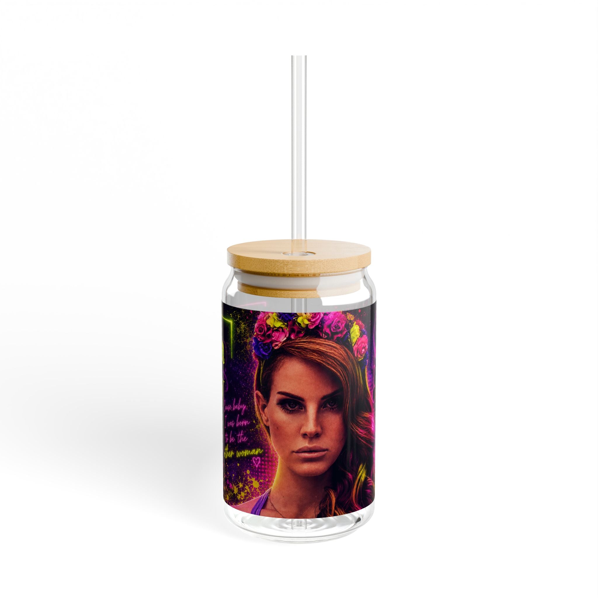 Lana Del Rey — Electric Neon Floral 16oz Glass Can