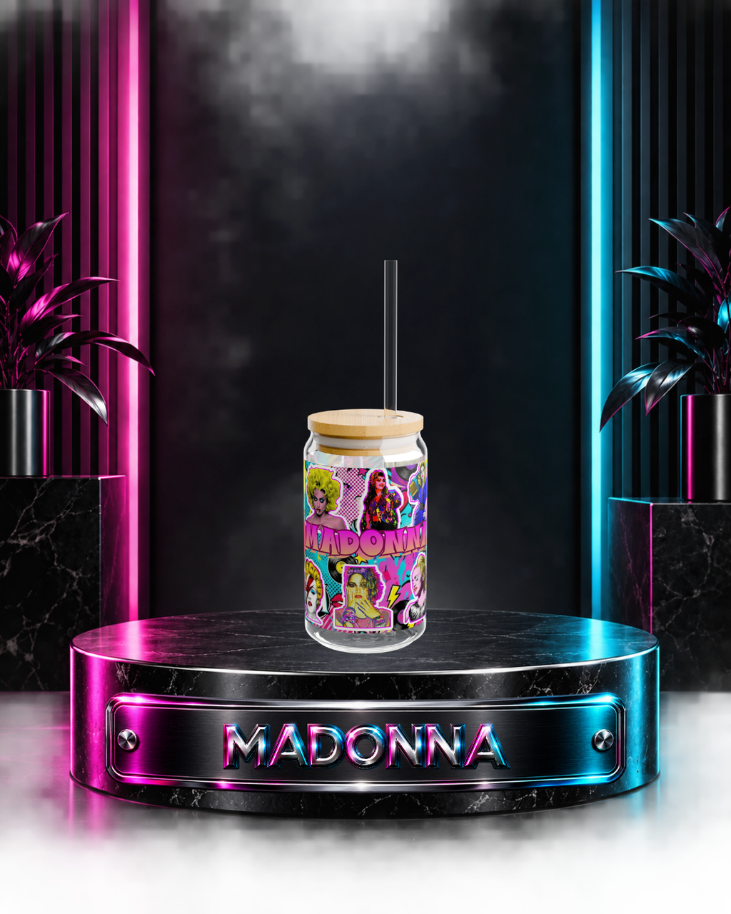 Madonna — Pop Art Icon | 16oz Glass Can