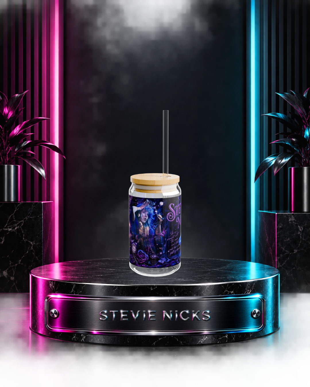 Stevie Nicks — Blue Lamp Illustration Session | 16oz Glass Can