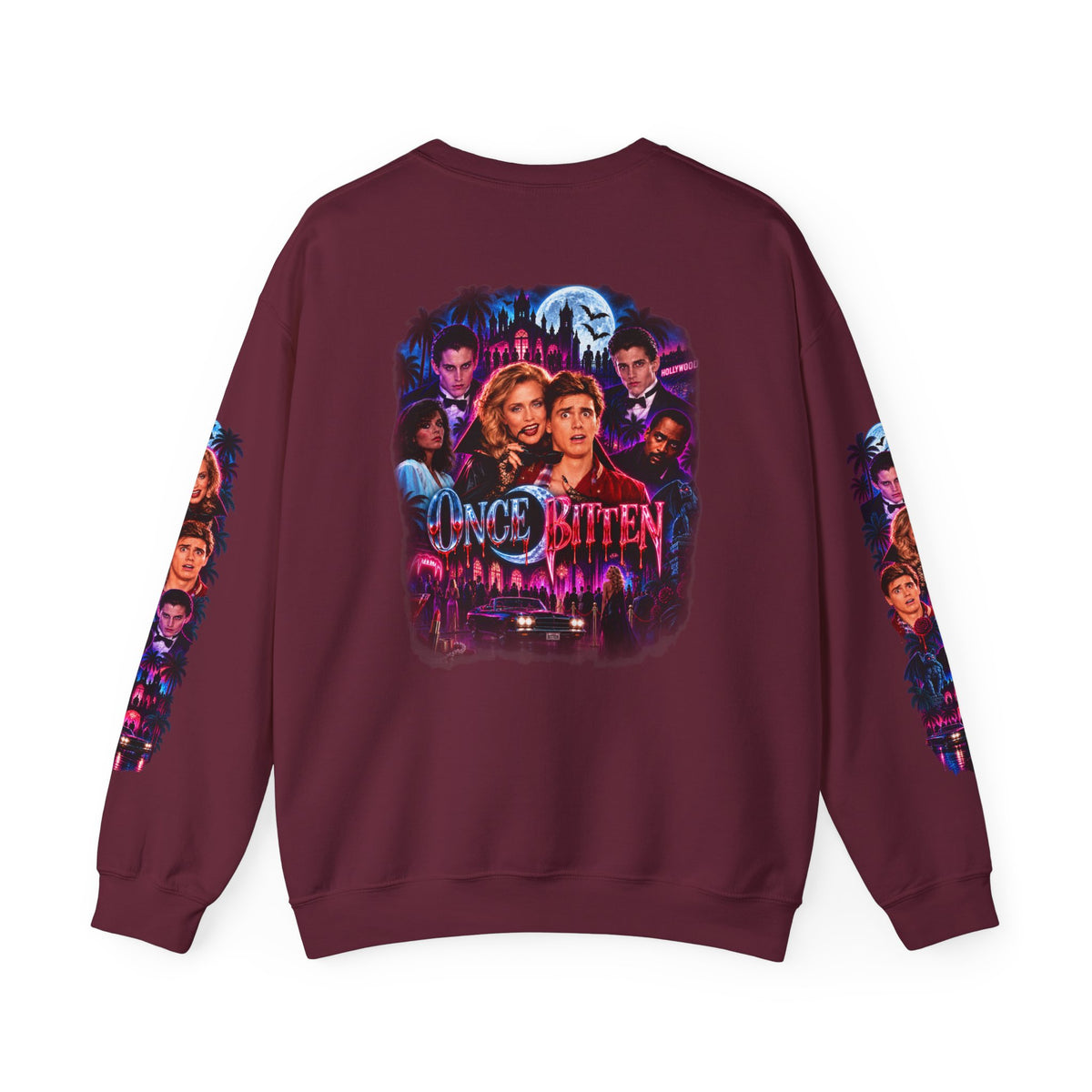 Once Bitten — Neon Fangs & Palm Trees | Sweatshirt