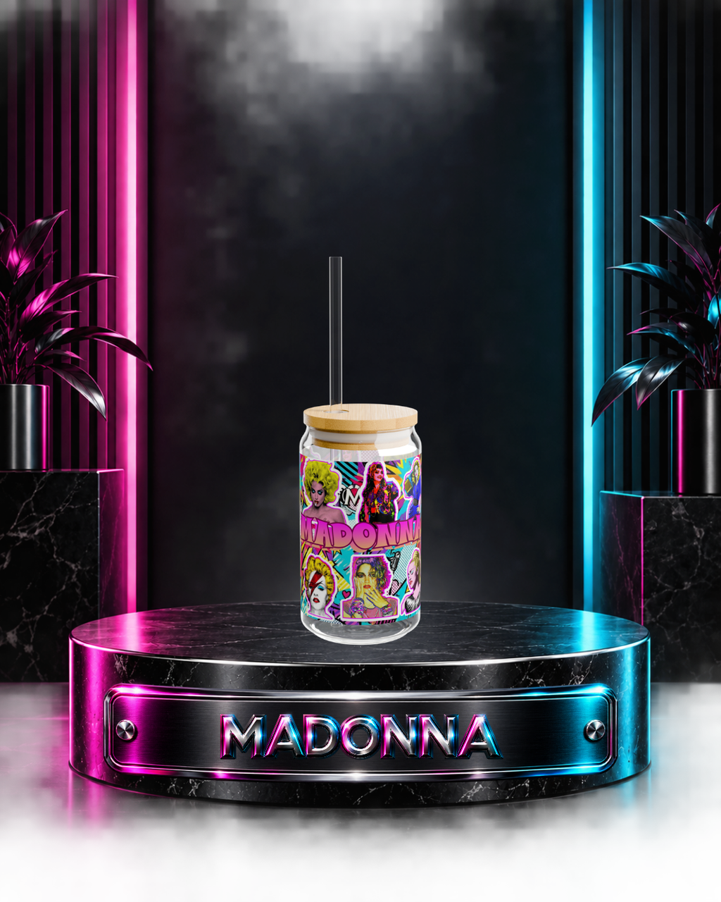 Madonna — Pop Art Icon | 16oz Glass Can