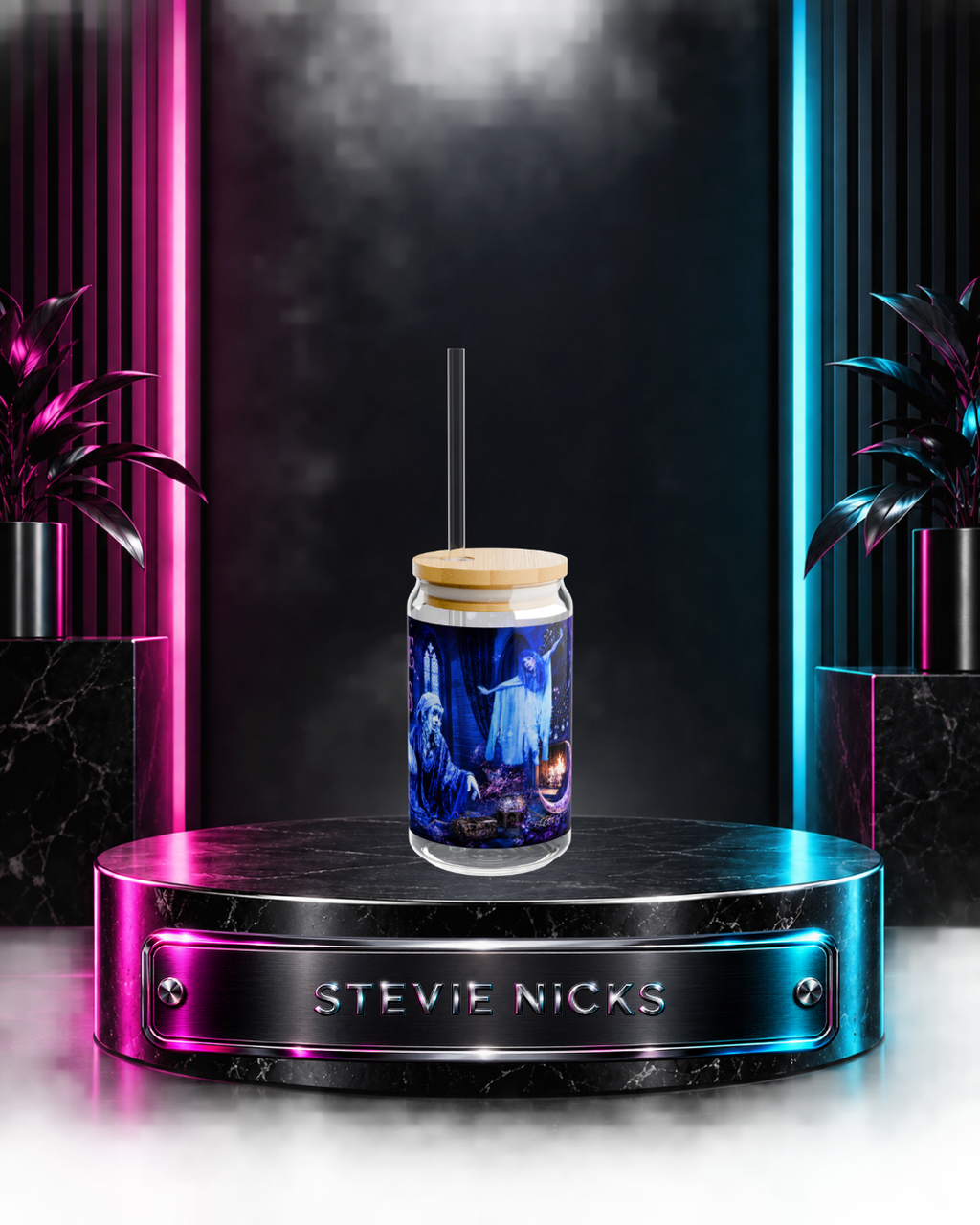 Stevie Nicks — Blue Lamp Illustration Session | 16oz Glass Can