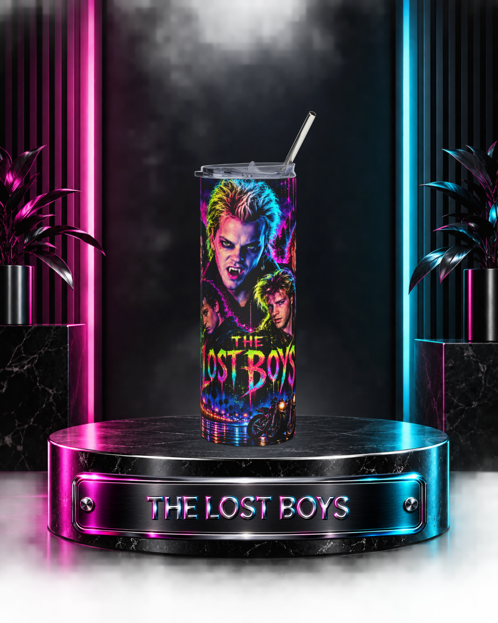 The Lost Boys — Neon Fangs & Leather | 20oz Tumbler