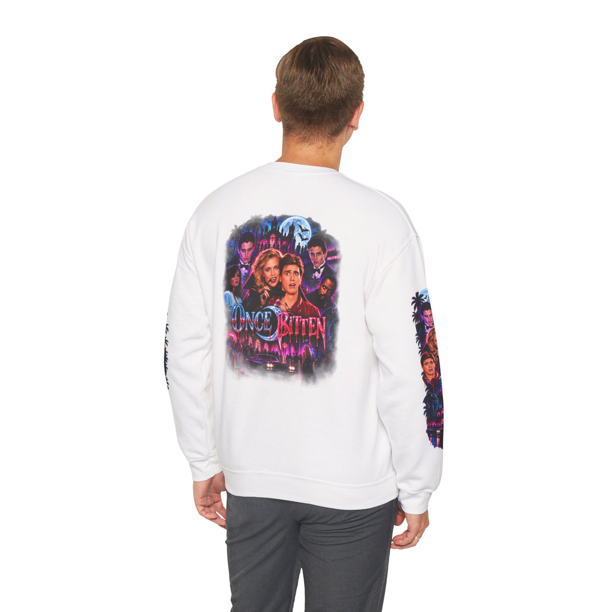 Once Bitten — Neon Fangs & Palm Trees | Sweatshirt