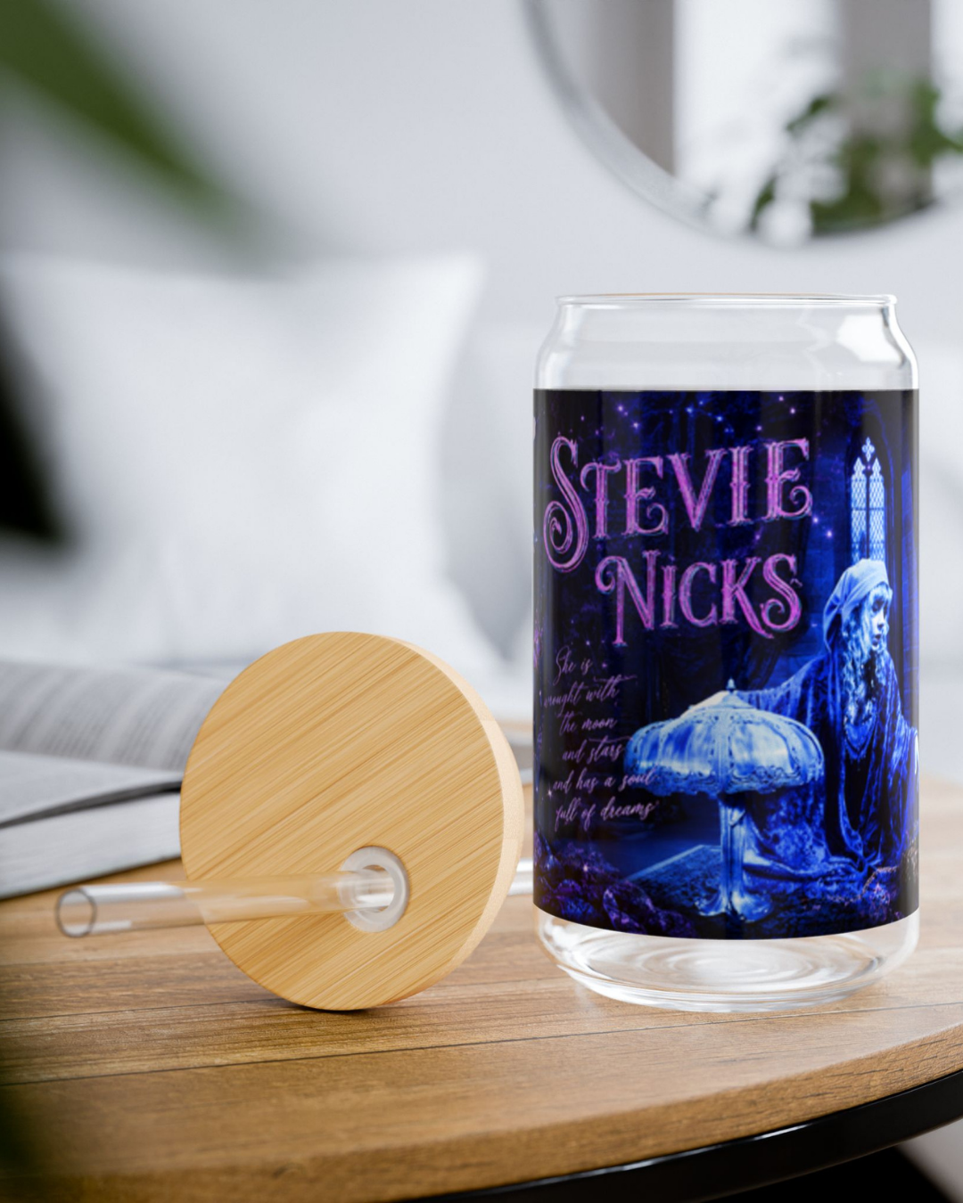 Stevie Nicks — Blue Lamp Illustration Session | 16oz Glass Can