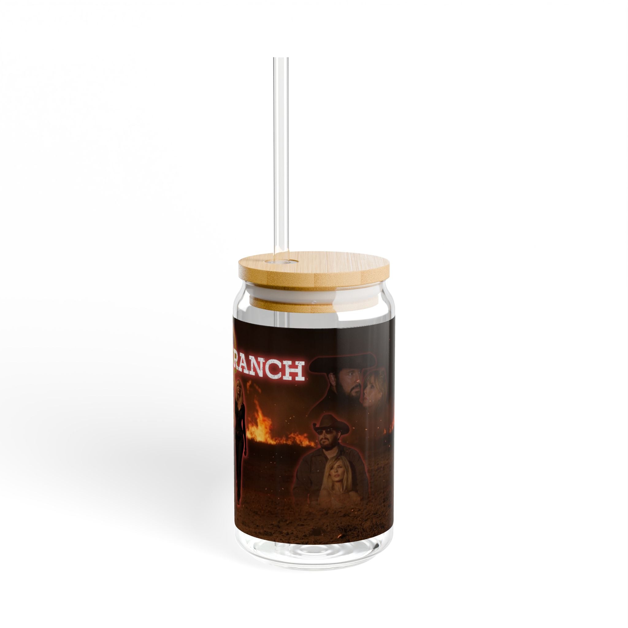 Yellowstone: Dutton Ranch — Western Ranch Fire Scene 16oz Glass Can