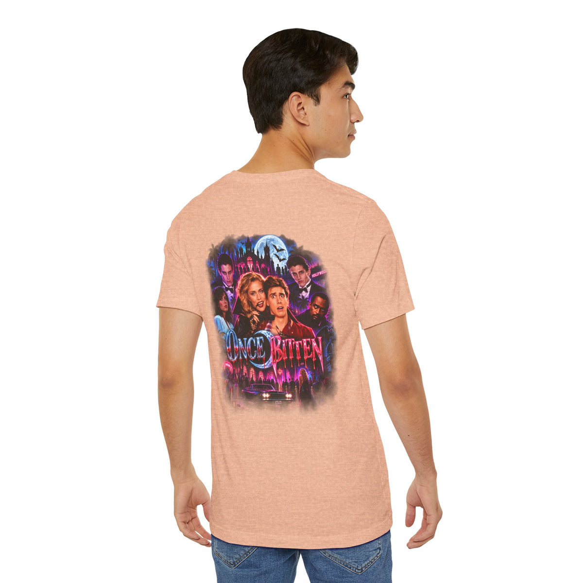 Once Bitten — Neon Fangs & Palm Trees | T-Shirt