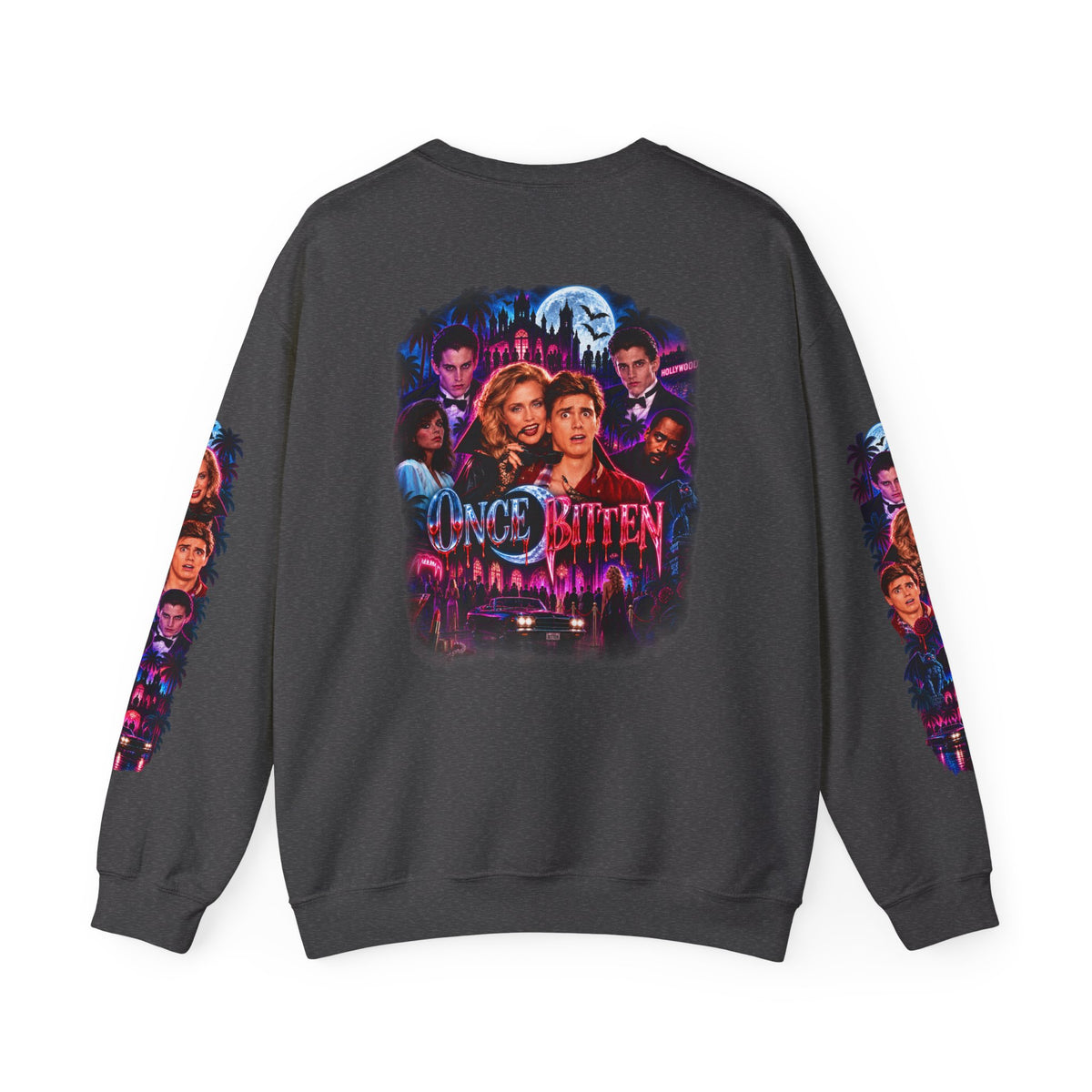 Once Bitten — Neon Fangs & Palm Trees | Sweatshirt