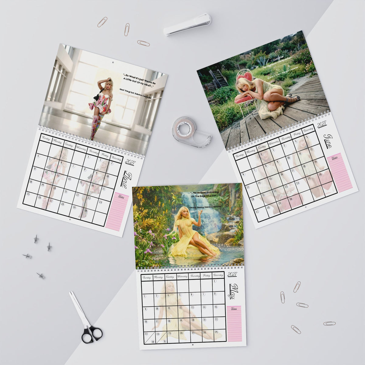 Sabrina Carpenter 2027 Wall Calendar | 12-Month Calendar