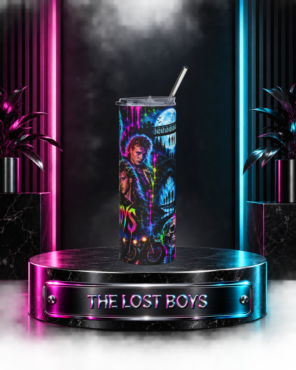 The Lost Boys — Neon Fangs & Leather | 20oz Tumbler