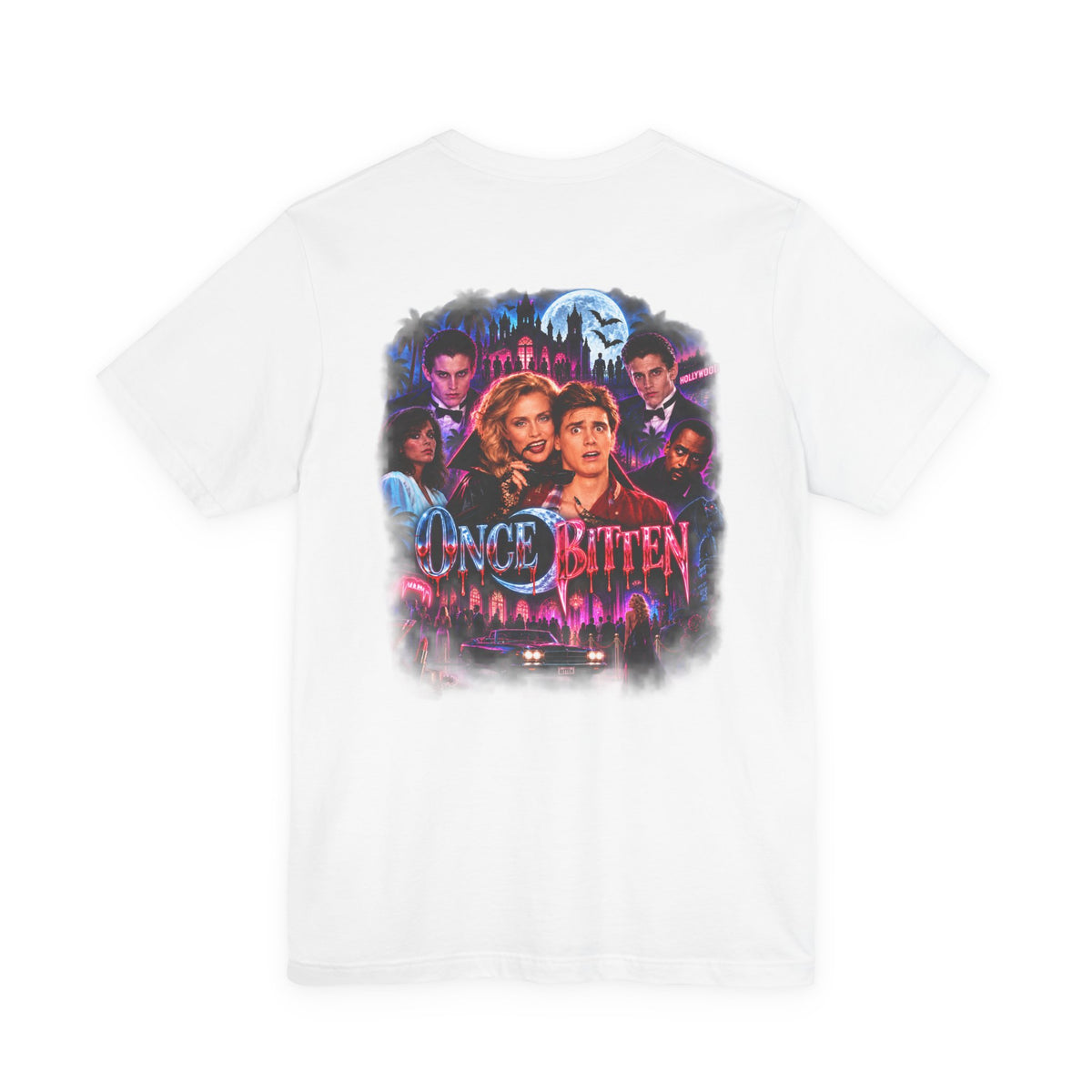 Once Bitten — Neon Fangs & Palm Trees | T-Shirt