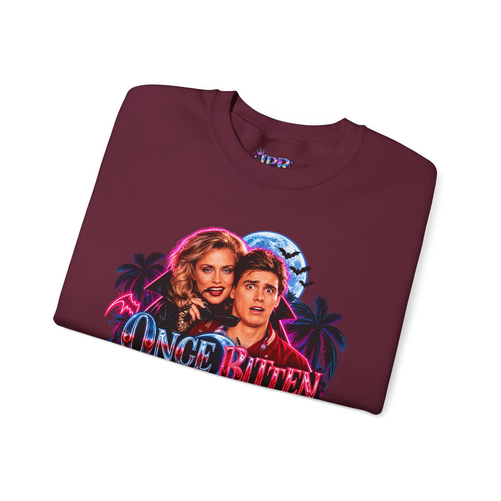 Once Bitten — Neon Fangs & Palm Trees | Sweatshirt