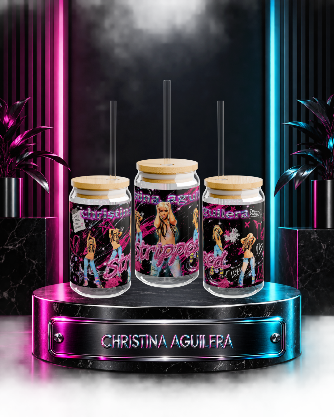 Christina Aguilera — Stripped Y2K | 16oz Glass Can