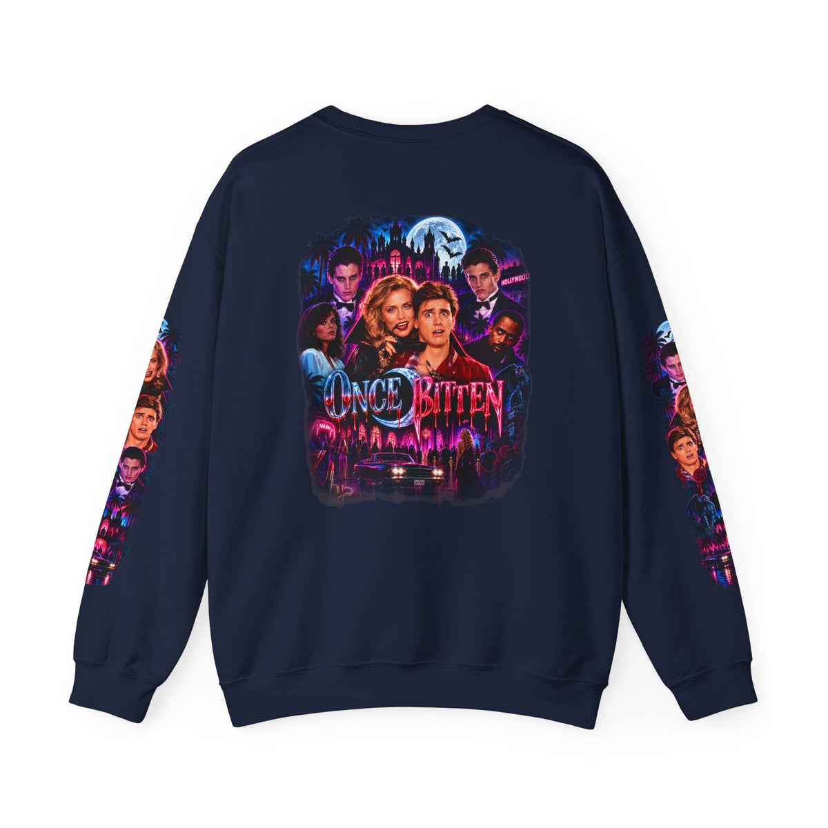 Once Bitten — Neon Fangs & Palm Trees | Sweatshirt