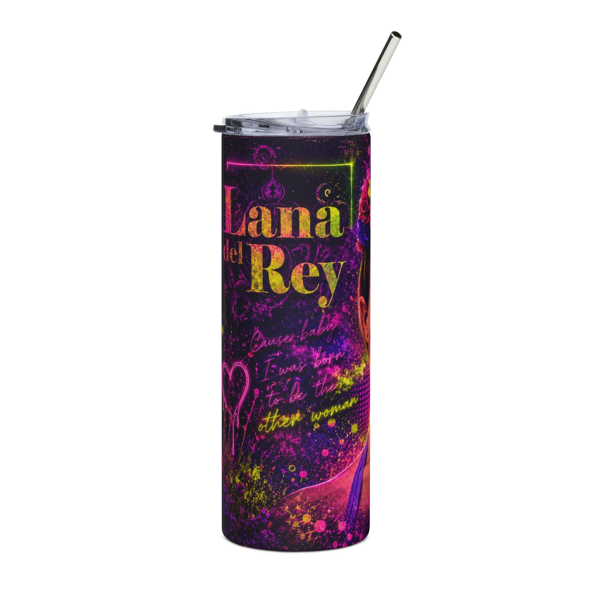 Lana Del Rey — Electric Neon Floral 20oz Tumbler