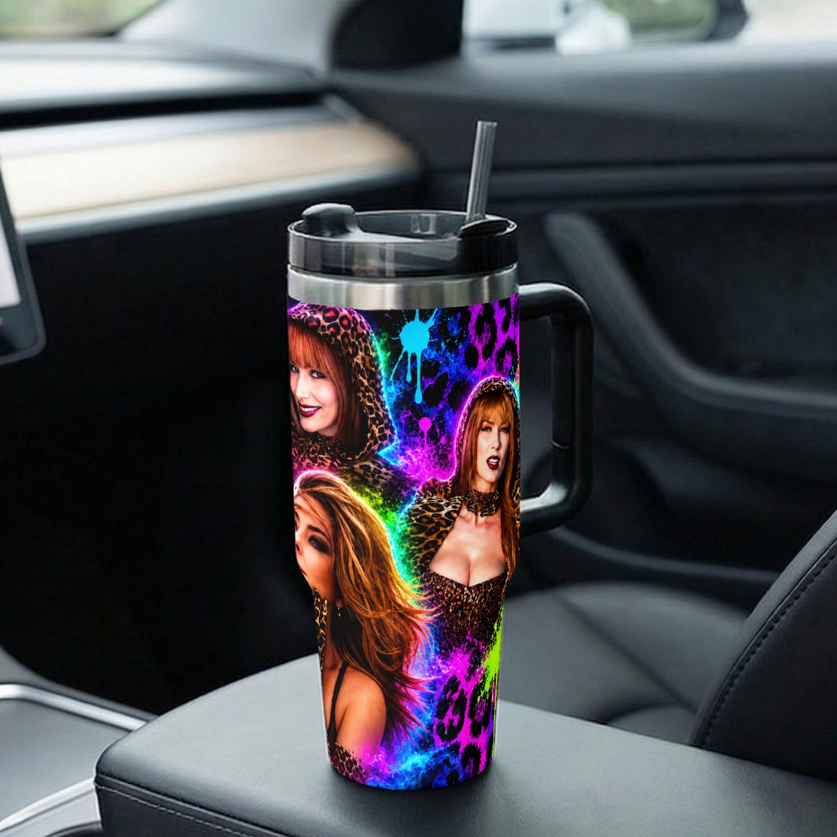 Shania Twain — That Don't Impress Me Much Neon Print | 40oz Tumbler With Handle