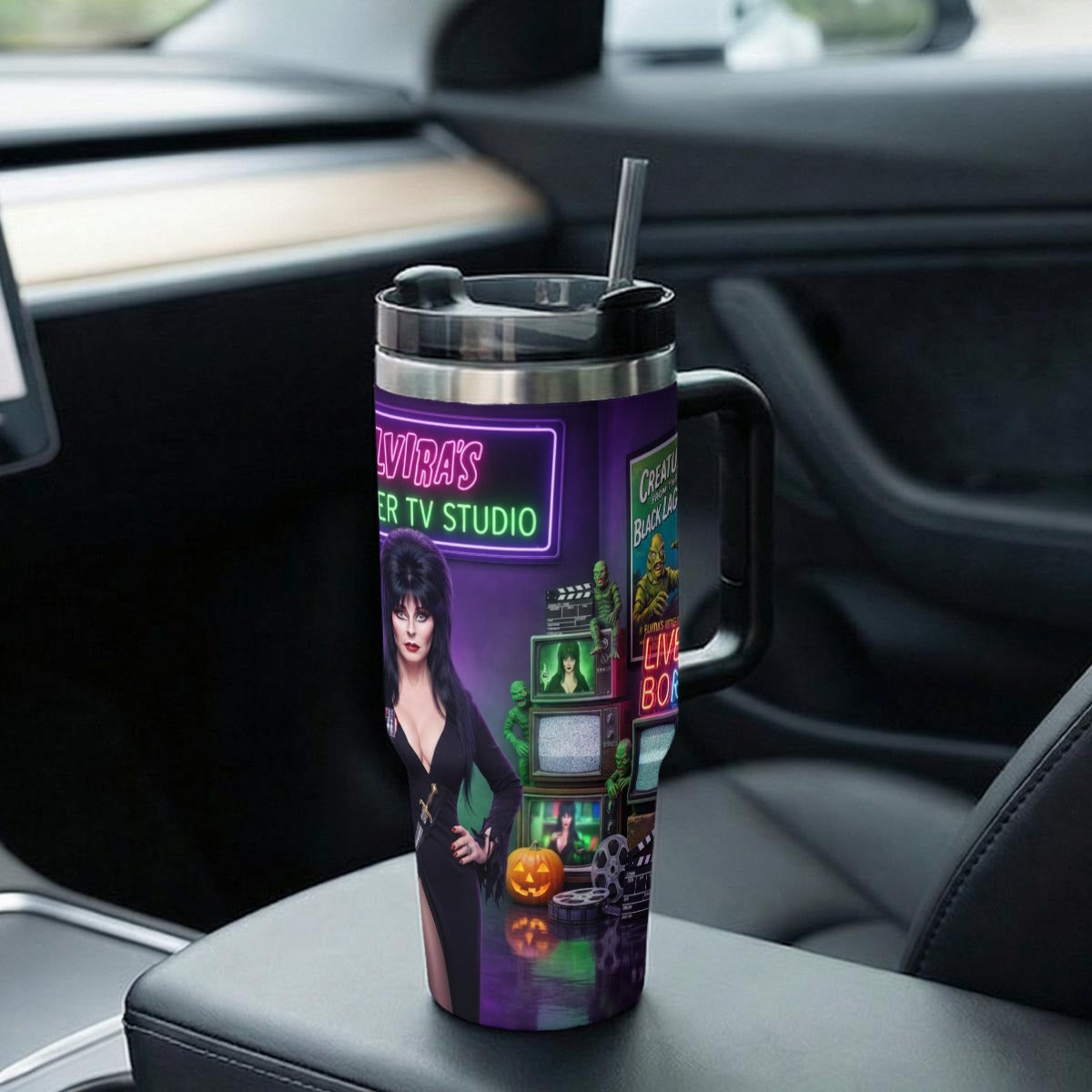 Elvira — Monster TV Studio | 40oz Tumbler With Handle