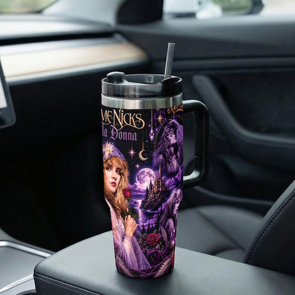 Stevie Nicks — Moonlight & Roses | 40oz Tumbler With Handle