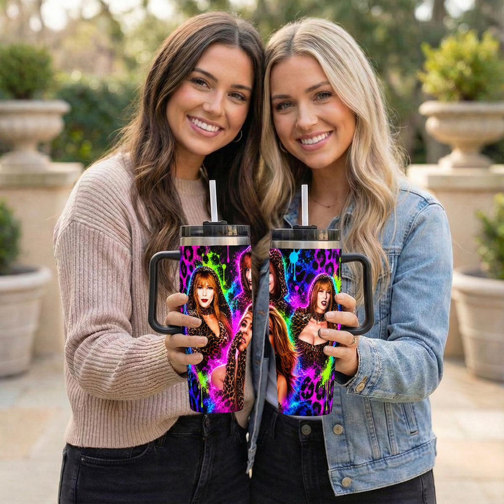 Shania Twain — That Don't Impress Me Much Neon Print | 40oz Tumbler With Handle